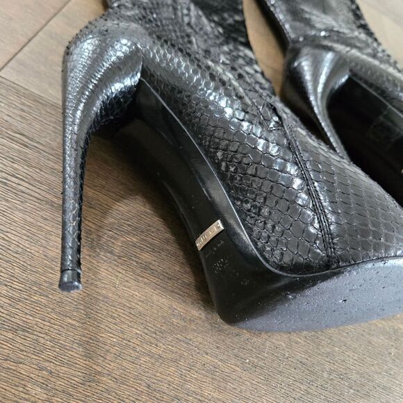 Gucci Python black boots high heel 39.5 - Picture 8 of 13
